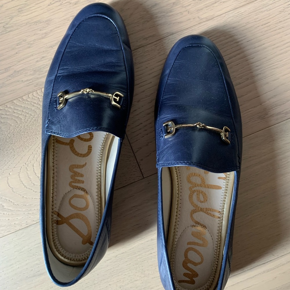 Sam Edelman Lorraine navy blue leather loafer 7